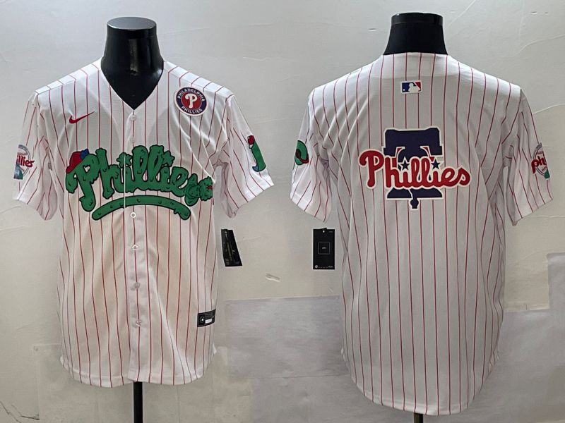 Men Philadelphia Phillies Blank White Fourth generation Joint Name Nike 2025 MLB Jersey style 5